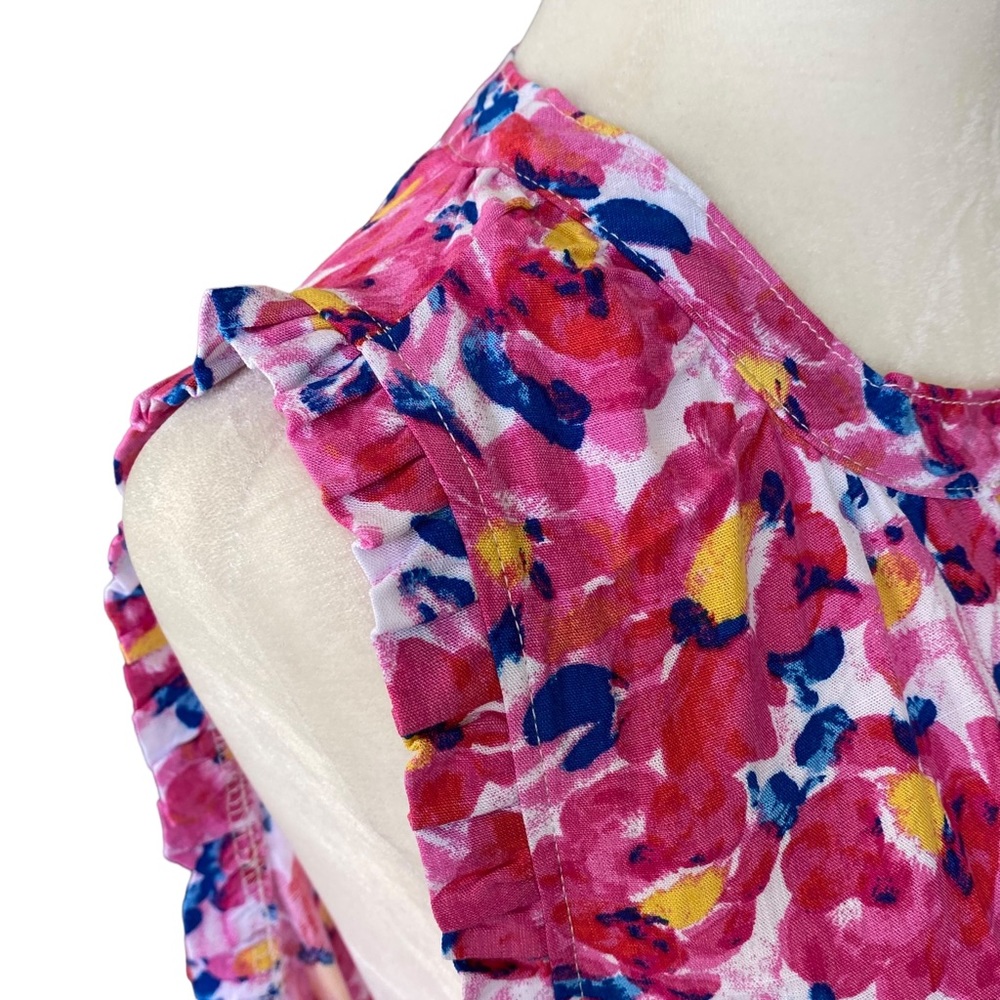 Time and Tru NWOT Pink Floral Tank Top Medium - Picture 3 of 12